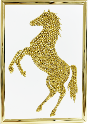 フォトフレーム:Horse Gold